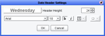 Date Hearder settings