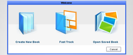 Start software to design your custom photo book
